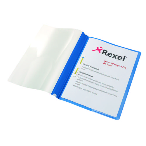 Rexel Nyrex 80 Project File A4 Blue (Pack of 5) 13045BU