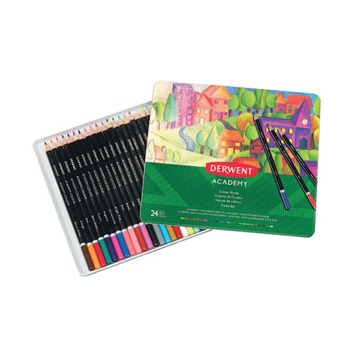 Derwent Academy Colour Pencils Assorted (Pack of 24) 2301938