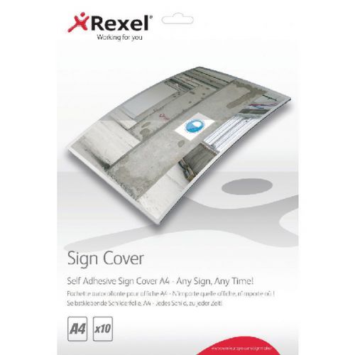 Rexel Self Adhesive A4 Sign Cover (Pack of 10) 2104249