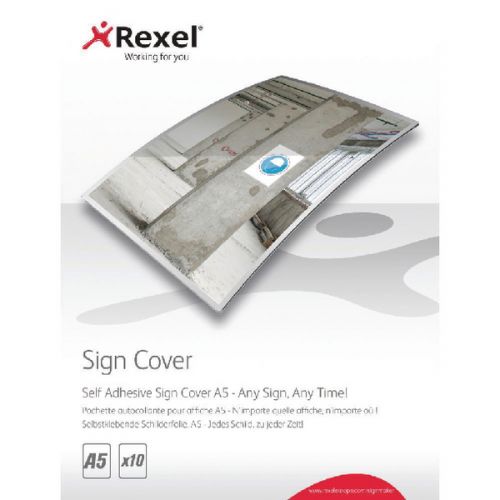 Rexel Self Adhesive A5 Sign Cover (Pack of 10) 2104250