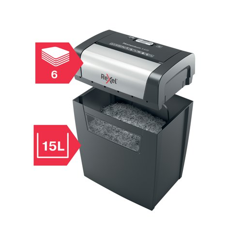 Rexel Momentum X406 Cross-Cut P-4 Shredder 2104569 - ACCO Brands - RX52317 - McArdle Computer and Office Supplies