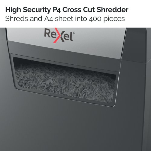 Rexel Momentum X406 Cross-Cut P-4 Shredder 2104569 RX52317 Buy online at Office 5Star or contact us Tel 01594 810081 for assistance