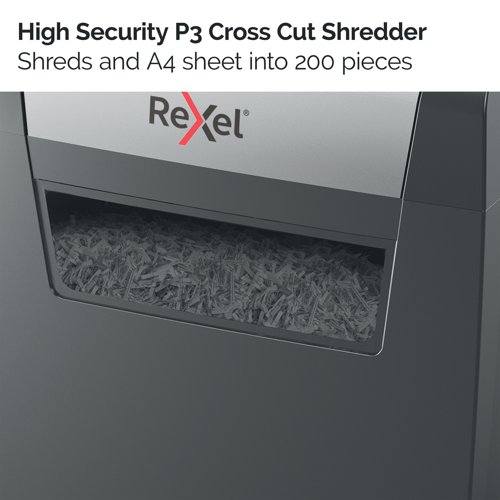 Rexel Momentum X308 Cross-Cut P-3 Shredder Black 2104570