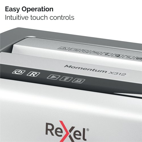 Rexel Momentum X312 Cross-Cut P-3 Shredder Black 2104572 - ACCO Brands - RX52326 - McArdle Computer and Office Supplies