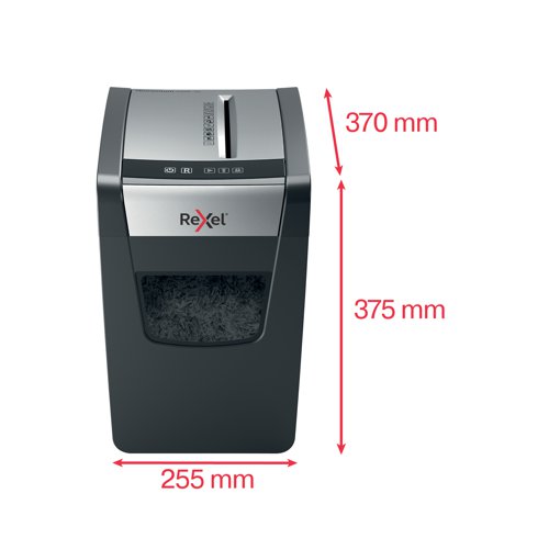 Rexel Momentum X312-SL Slimline Cross-Cut P-3 Shredder 2104574 RX52332 Buy online at Office 5Star or contact us Tel 01594 810081 for assistance
