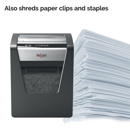 Rexel Momentum X415 Paper Shredder shreds up to 15 sheets in one go, with a 2 hour continuous run time, making it ideal for a small office. The X415 comes with anti jam technology to guarantee uninterrupted shredding. With P-4 security which cross-cuts 4 x 40 mm pieces, the shredder is quiet, with simple, intuitive, touch control buttons for easy operation and features a generous 23 Litre bin capacity (225 A4 sheets). 15 GBP / Euro Cashback Claim at www.cashback.officerewards.eu
