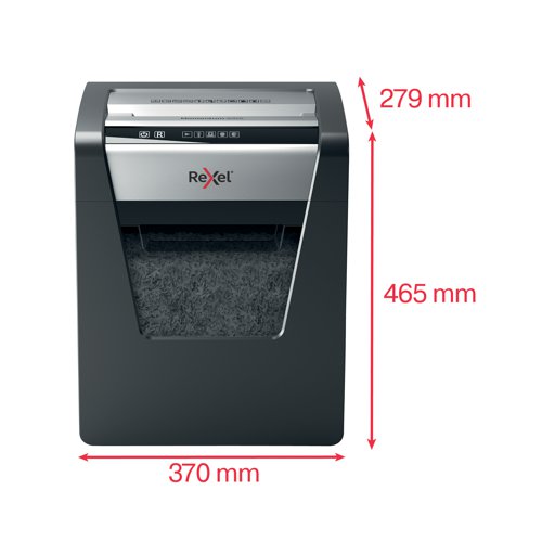 Rexel Momentum X415 Cross-Cut P-4 Shredder Black 2104576 RX52346 Buy online at Office 5Star or contact us Tel 01594 810081 for assistance