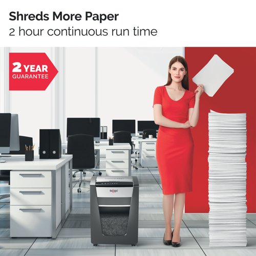 Rexel Momentum X415 Cross-Cut P-4 Shredder Black 2104576 RX52346 Buy online at Office 5Star or contact us Tel 01594 810081 for assistance