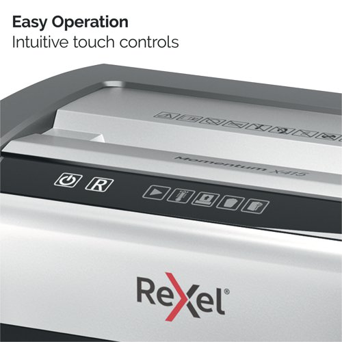 Rexel Momentum X415 Cross-Cut P-4 Shredder Black 2104576 - ACCO Brands - RX52346 - McArdle Computer and Office Supplies