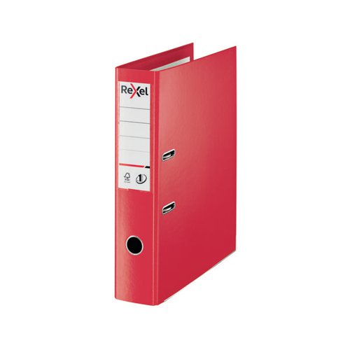Rexel Choices 75mm Lever Arch File Polypropylene Foolscap Red 2115513