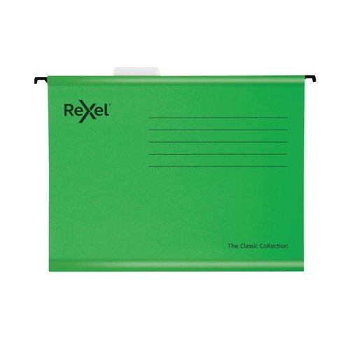 Rexel Classic Suspension Files A4 Green (Pack of 25) 2115586 RX58096 Buy online at Office 5Star or contact us Tel 01594 810081 for assistance