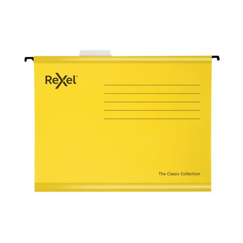 Rexel Classic Suspension Files A4 Yellow (Pack of 25) 2115588 RX58098 Buy online at Office 5Star or contact us Tel 01594 810081 for assistance