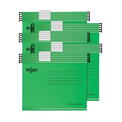 Rexel Classic Suspension Files Foolscap Green (Pack of 25) 2115591
