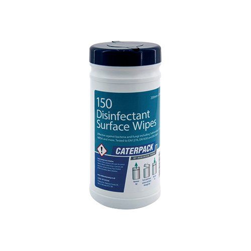 Caterpack Antibacterial Disinfectant Surface Wipes [Pack 150]