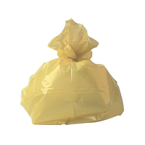 2Work Medium Duty Refuse Sack Yellow (Pack of 200) RY15581
