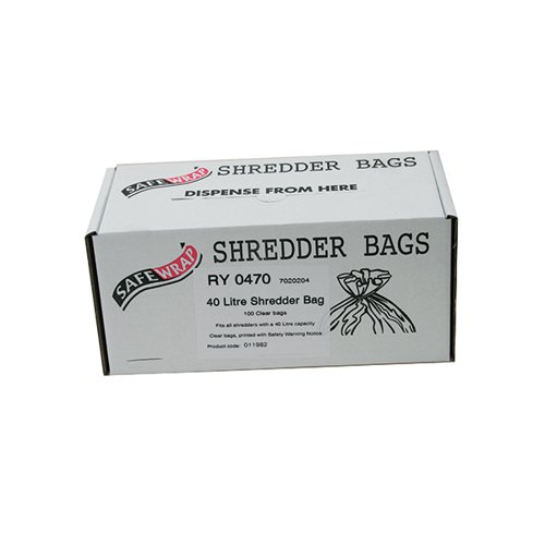 Safewrap Shredder Bag 40 Litre (Pack of 100) RY0470 - RY19821