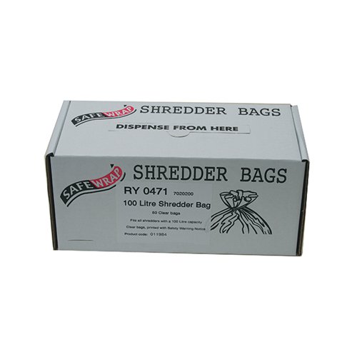 Safewrap Shredder Bag 100 Litre Pack of 50 RY0471