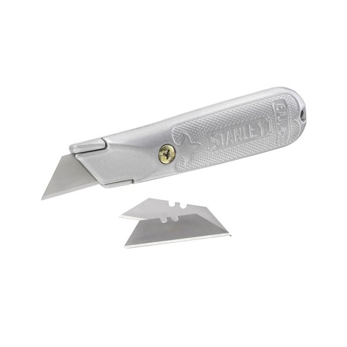 Stanley 199E Classic Fixed Blade Utility Knife Silver 2-10-199 SB10199 Buy online at Office 5Star or contact us Tel 01594 810081 for assistance