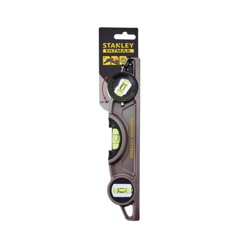 Stanley Fatmax Magnetic Torpedo Level 250mm Black 0-43-609 SB43609 Buy online at Office 5Star or contact us Tel 01594 810081 for assistance