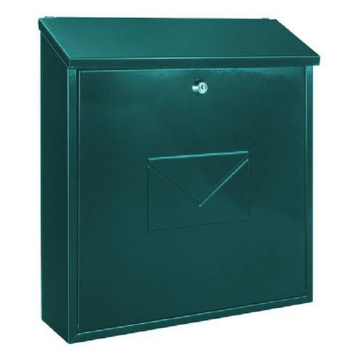 Firenze Green Steel Plate Lockable Mail Box 371792