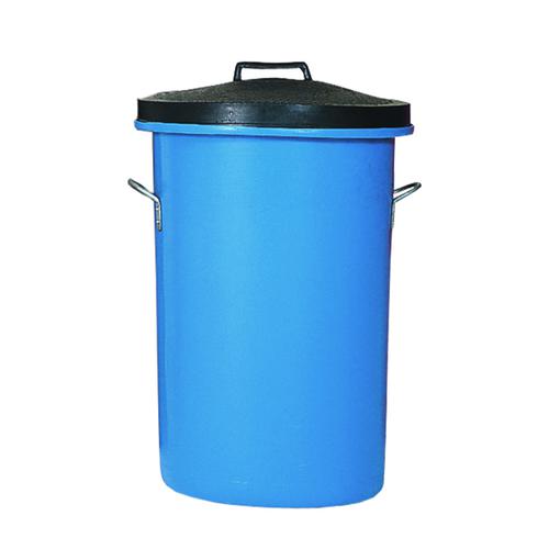 Heavy Duty Cylindrical Storage Bin With Lid Blue 311962