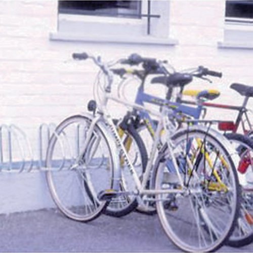 Wall/Floor Mounted Cycle Rack 4-Bike Aluminium 320079