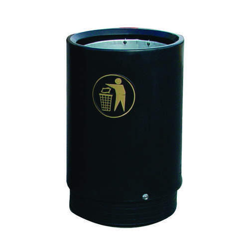 Black and Gold Victorian Open Top 75 Litre Bin 321775