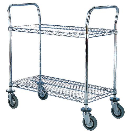 2 Tier Chrome Trolley 457x914mm 329015