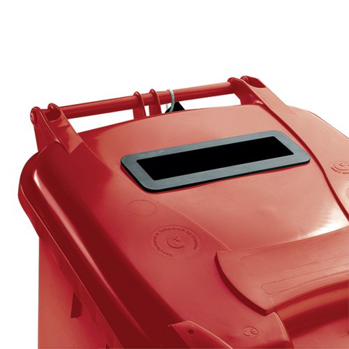 Confidential Waste Wheelie Bin 140 Litre Red 377903