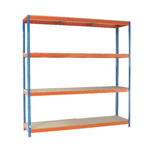 VFM Orange/Zinc Heavy Duty Painted Shelving Unit 379235