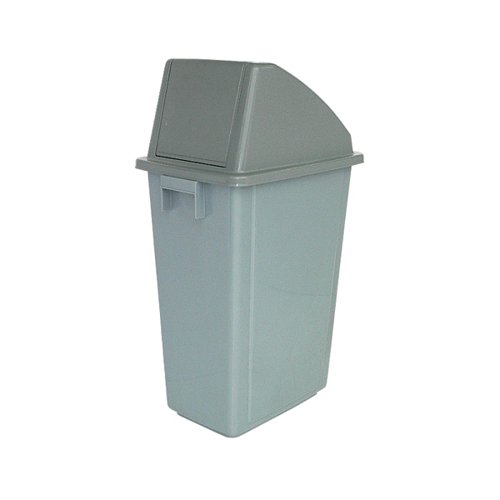 Standard Recycling Bin 60 Litre Grey Push Flap 383015 ( H790 x W330 x D480mm)