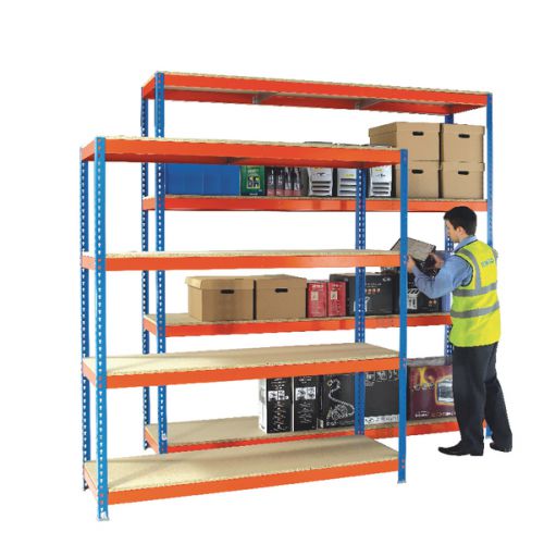 Heavy Duty Painted Additional Shelf 2400x450mm Orange/Zinc 378866
