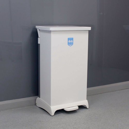 Pedal Operated Sack Holder Plastic Fire Resistant 82L White 410383 - HC Slingsby PLC - SBY54991 - McArdle Computer and Office Supplies