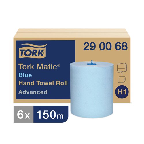 Tork Matic Hand Towel H1 Blue 150m (Pack of 6) 290068