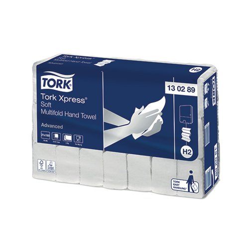 Tork Xpress Soft Multifold Hand Towel Advanced White Pack of 21 130289