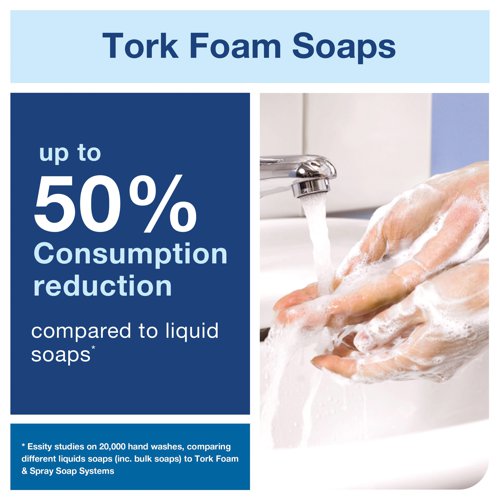 Tork Mild Foam Soap S4 Refill 1 Litre (Pack of 6) 520501 Hand Soap, Creams & Lotions SCA50752