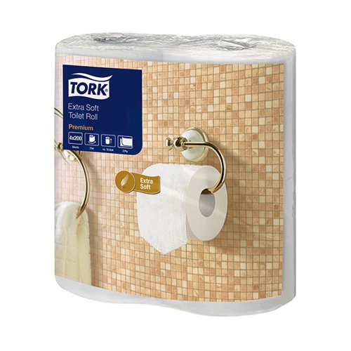 Tork Extra Soft Toilet Roll White 200 Sheet 2-Ply (Pack of 40) 120240