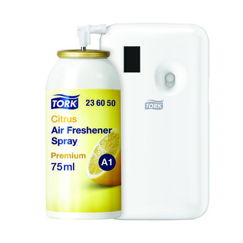 Tork Citrus Air Freshener Spray Refill 75ml (Pack of 12) Buy 1 Pack Get FOC Dispenser