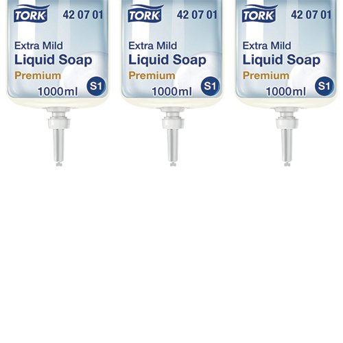 SCA80106 Tork Extra Mild Hand Washing Liquid Soap 6x1L White Buy 2 get 1 FOC