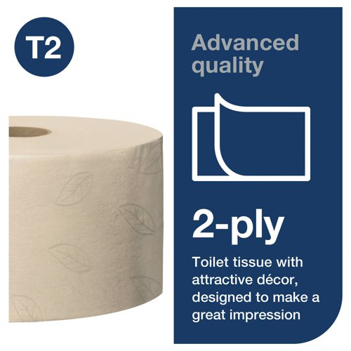 Tork Mini Jumbo 2-Ply Toilet Roll Advanced 170m Natural (Pack of 12) 120377 Toilet Tissue SCA84827