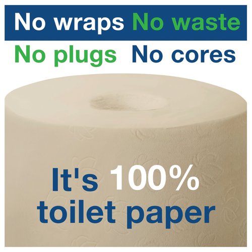 Tork Coreless Mid 2-Ply Toilet Roll Advanced Natural (Pack of 36) 471255 - SCA84836