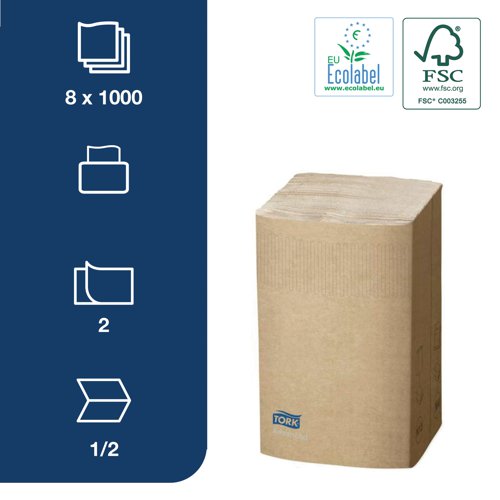 Tork Xpressnap Extra Soft Napkins Natural (Pack of 1000) 12880 SCA85509 Buy online at Office 5Star or contact us Tel 01594 810081 for assistance