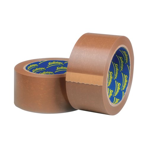 Sellotape Vinyl Case Sealing Tape 50mmx66m Brown (6 Pack)1447026