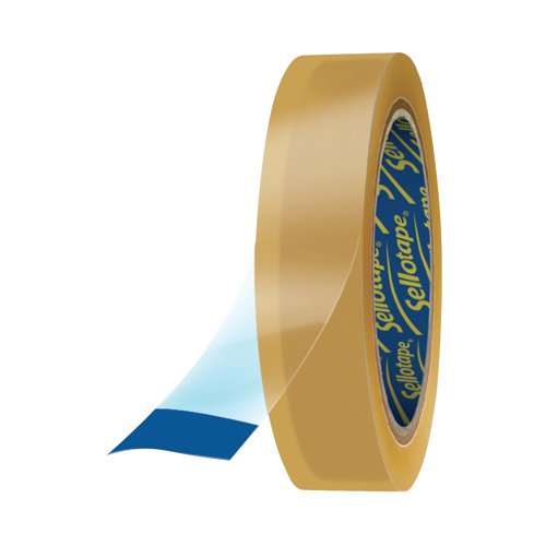 SE04993 | Ideal for everyday use, this Sellotape Original Golden Tape provides excellent adhesion and outstanding control. An easy tear roll lets you cleanly break off a piece of tape, without the need for scissors. This non-static, clear tape will bond paper, card and other materials quickly and efficiently. This pack contains 8 small core rolls of tape measuring 18mm x 25m.
