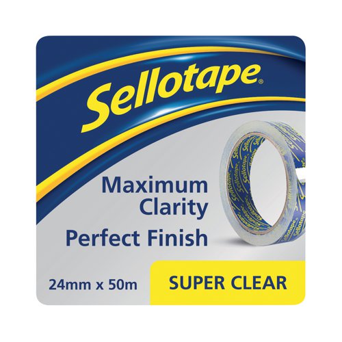 Sellotape Super Clear Tape 24mm x 50m (6 Pack) 1569087 Adhesive Tape SE05022