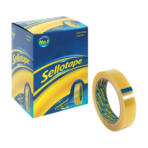 Sellotape Original Golden Tape 24mm x 50m (6 Pack)