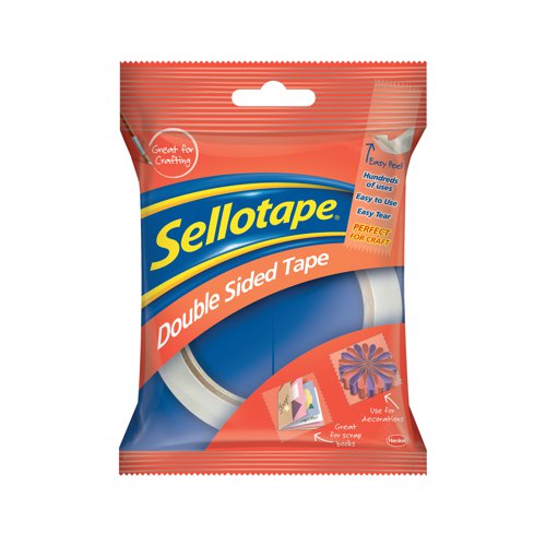 Sellotape Double Sided Tape 12mmx33m (Pack of 8) 1589241 Henkel