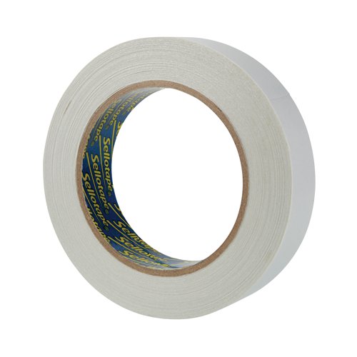 This Sellotape Double Sided Tape is coated on both sides with a strong adhesive and is ideal for mounting displays, crafts, and more. The tape is easy tear and features an easy to remove backing for quick application. This pack contains 6 large core rolls measuring 25mm x 33m.