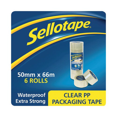 Sellotape Polypropylene Packaging Tape 50mmx66m Clear (Pack of 6) 1445171 - SE2452