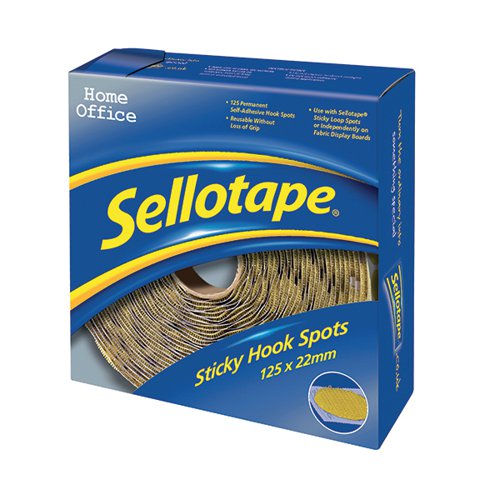 Sellotape Sticky Hook Spots Pack of 125 4098 531367